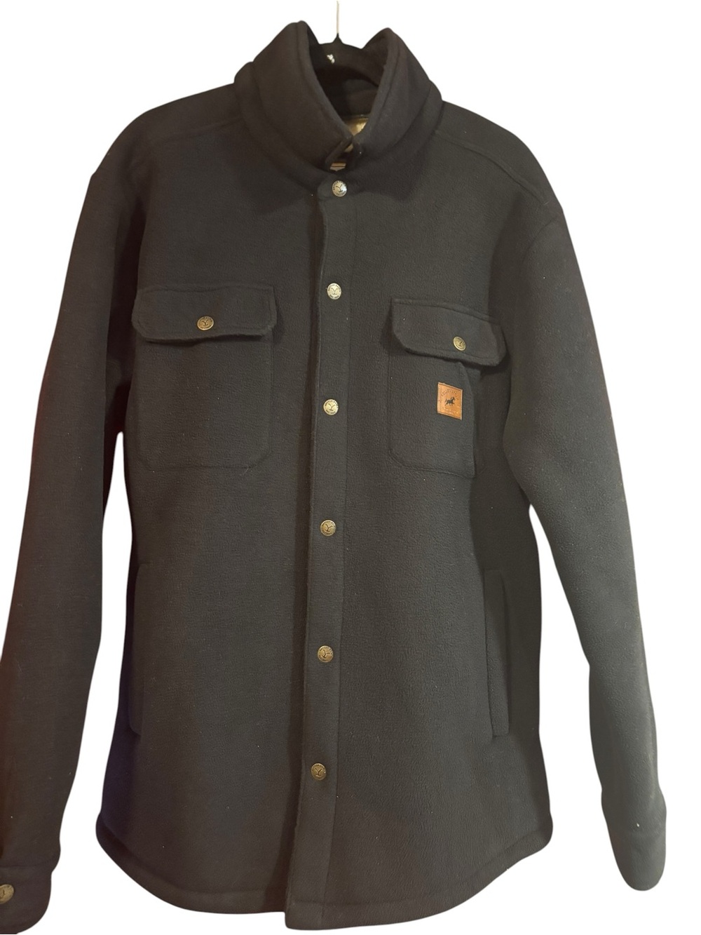 Yellowstone Dutton Ranch Black Sherpa Lined Large Jacket